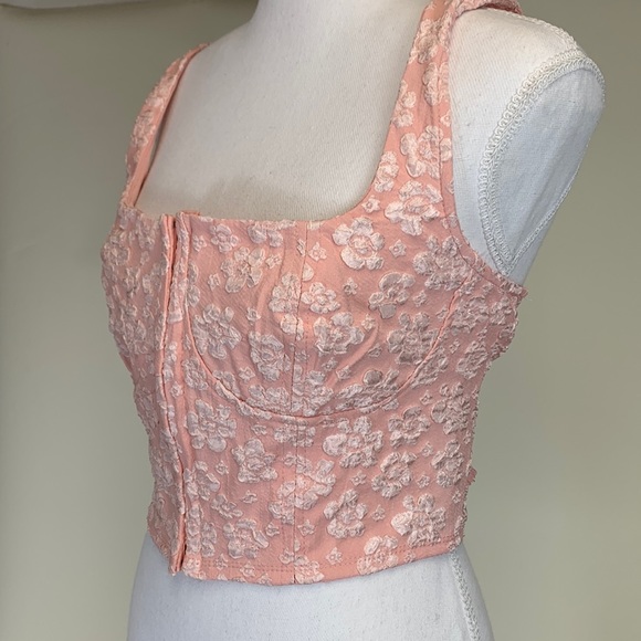NWT Women’s Floral Corset Tank Top in Light Pink - Wild Fable - Picture 3 of 9